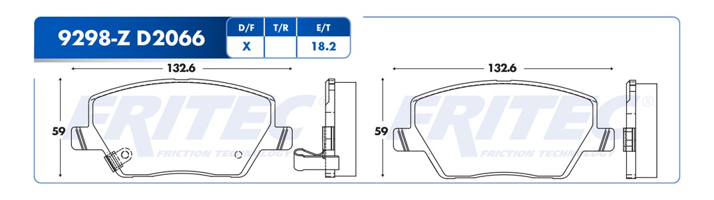 BALATA DELANTERO DG NEON 16-20  SPC-9X49-Z