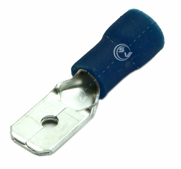 TERMINAL FORRADA ENCHUFE MACHO AZUL