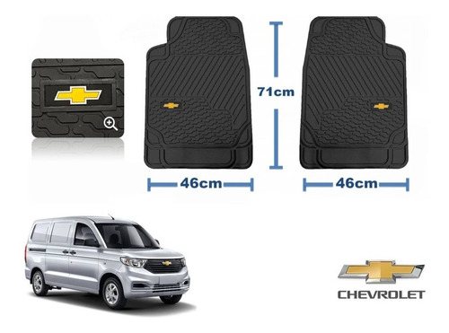 TAPETE 2 PZ NEGRO EMBLEMA CHEVROLET