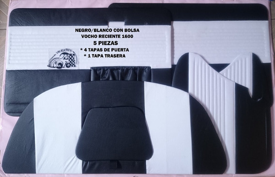 TAPA PUERTA VW SEDAN NEGRO/BLANCA
