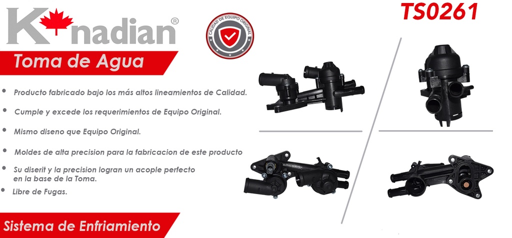 TOMA AGUA VW VENTO 1.6 13-20 IBIZA 1 TERMOSTATO