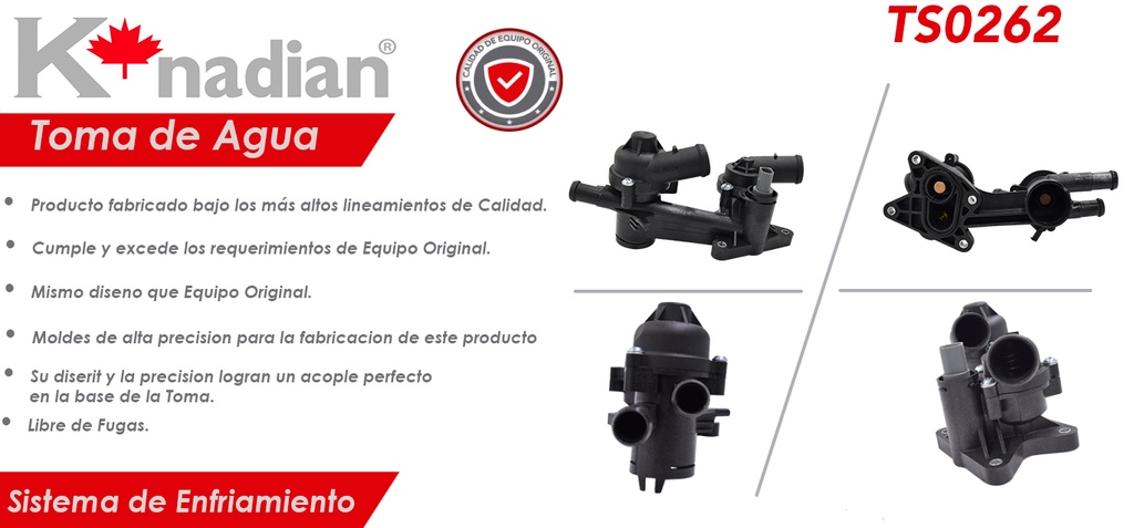 TOMA AGUA VW VENTO 1.6 13-20 IBIZA 2 TERMOSTATO 03C-121-111AE-BRUCK