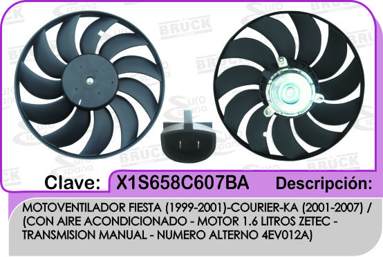 MOTOVENTILADOR FD FIESTA 00-04 COURIER