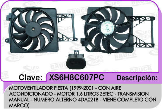 MOTOVENTILADOR FD FIESTA 99-01 C/AIRE