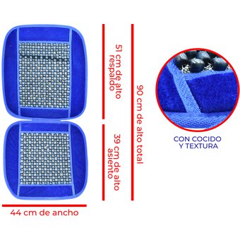 RESPALDO ASIENTO BOLITAS DARK BLUE AZUL