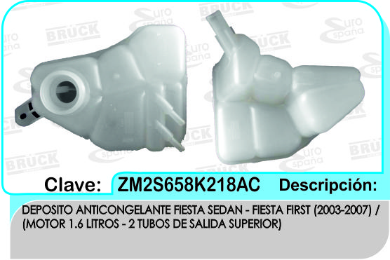DEPOSITO ANTICONGELANTE FD FIESTA 1.6 2 SALIDAS