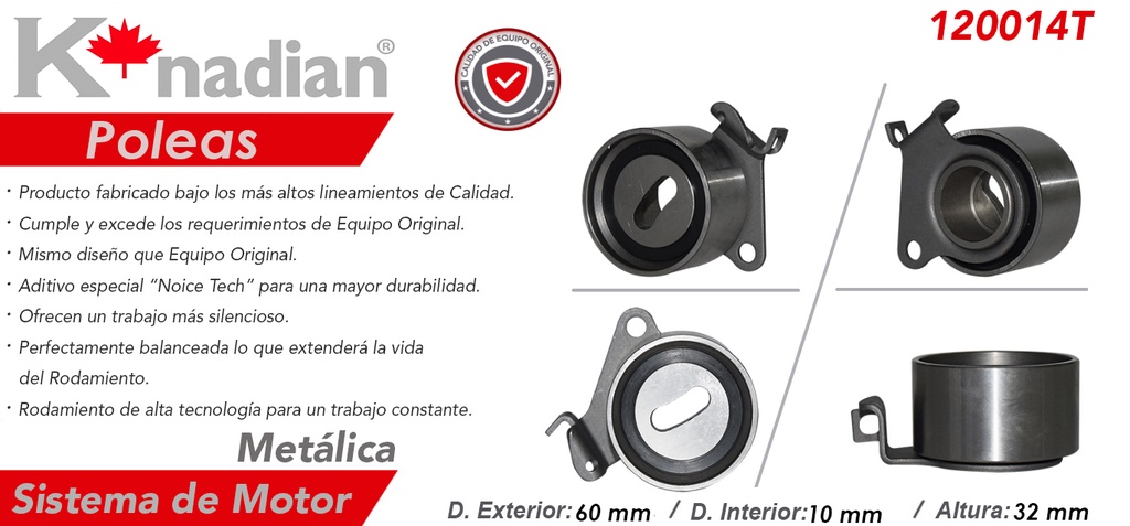 POLEA TENSORA DISTRIBUCION DG VOYAGER 90-03 V6 3.0 4KAR-1101
