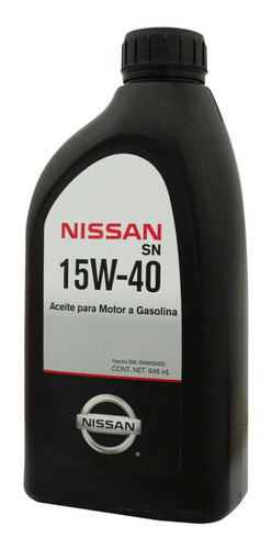 ACEITE MOTOR GASOLINA MULTIGRADO 15W40 1LTS