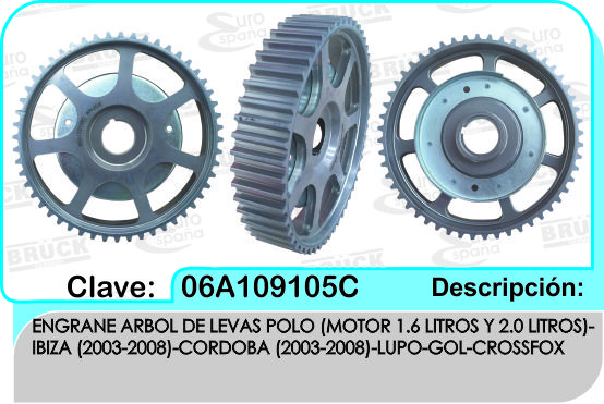 ENGRANE ARBOL LEVAS VW POLO 1.6