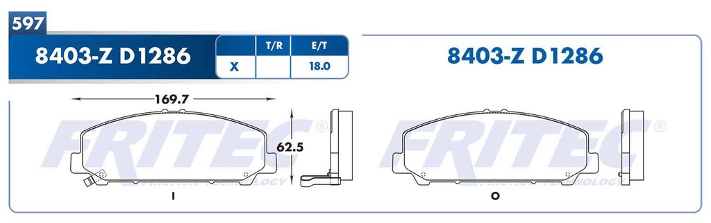 BALATA DELANTERO NS TITAN 04-07   = SPC-8403-Z    WD1183

