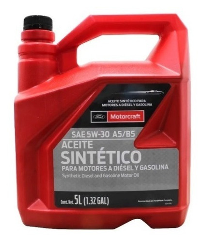 ACEITE MOTOR GASOLINA DIESEL SINTETICO 5W30 5 LTS
