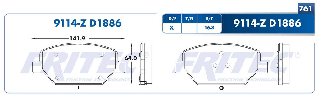 BALATA DELANTERO CV EQUINOX 18-20