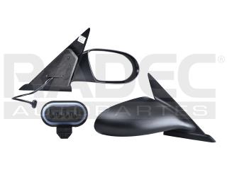ESPEJO DG NEON DER 95-99 ELECTRICO NEGRO