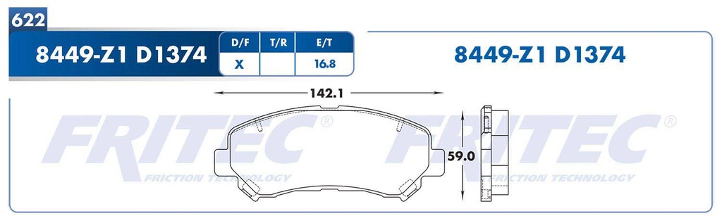 BALATA DELANTERO NS SENTRA 4L 2.0 09-