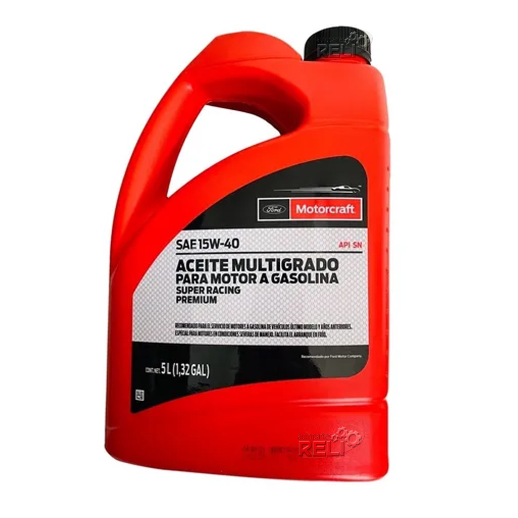 ACEITE MOTOR GASOLINA MULTIGRADO 15W40 5LTS