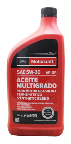ACEITE MOTOR GASOLINA MULTIGRADO 5W30 1LTS
