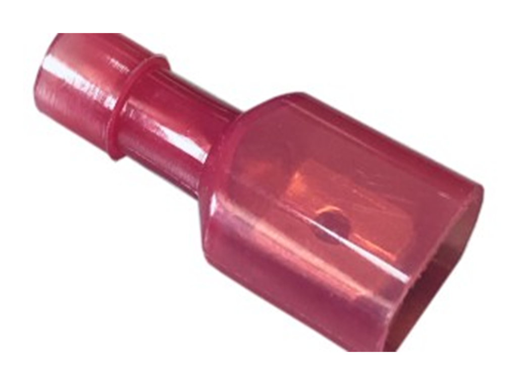 TERMINAL ENCHUFE HEMBRA ROJA ENCAPSULADA