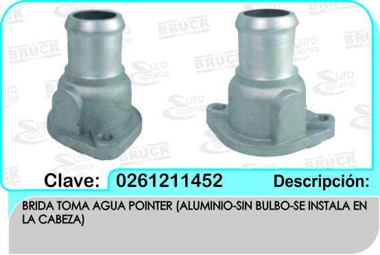 TOMA AGUA VW POINTER ALUM S/BULBO