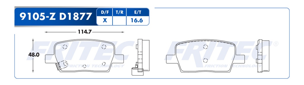 BALATA TRASERO CV TRAVERSE 18-