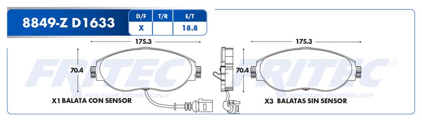 BALATA DELANTERO VW TIGUAN 19-