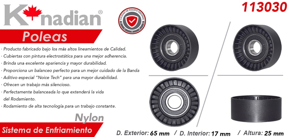 POLEA ALTERNADOR PG 307