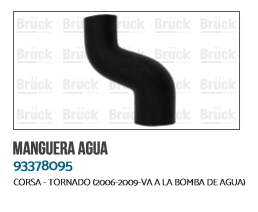 MANGUERA TUBO AGUA CV CORSA