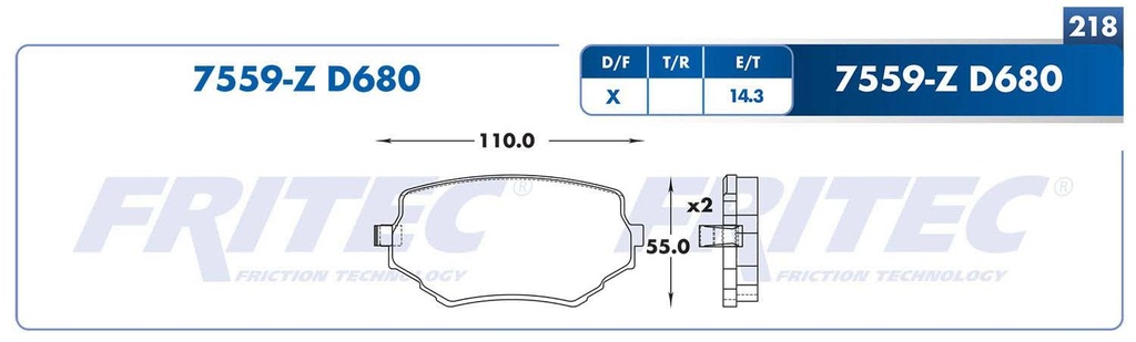 BALATA DELANTERO CV TRACKER