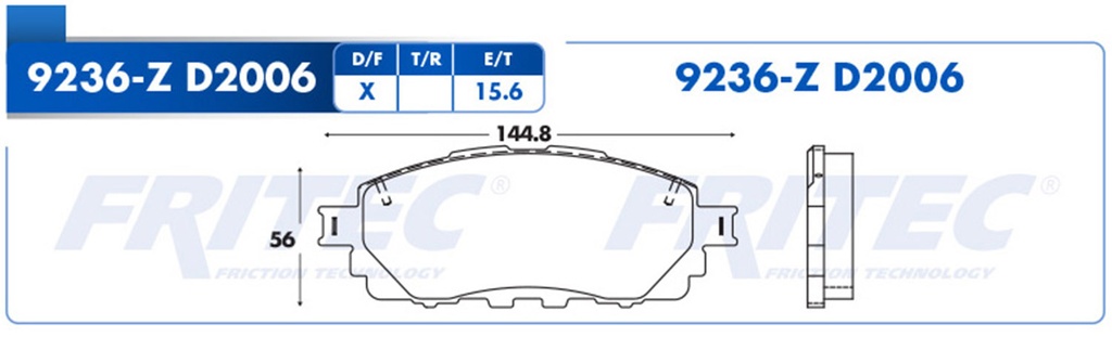 BALATA DELANTERO TY HILUX 16-20