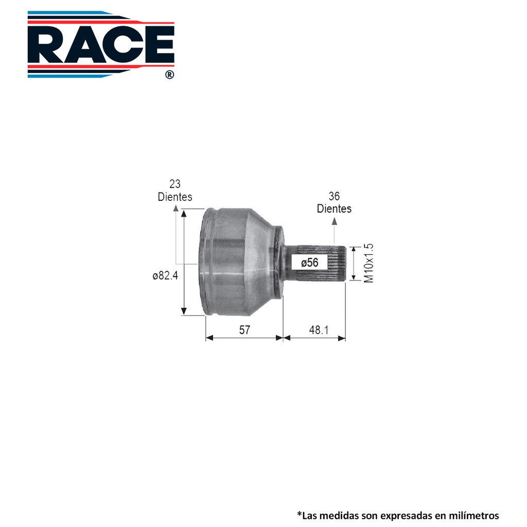 ESPIGA LADO RUEDA FD FOCUS 2.0 L4 07-07 MAN/AUT