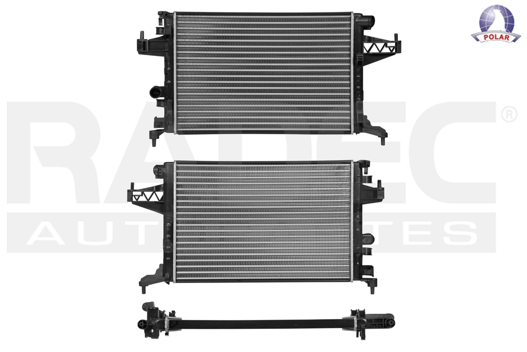 RADIADOR CV TORNADO 12-21 L4 1.8 LTS STD C/S AA 21 1/4X14X26MM ALUM MEC POLAR
