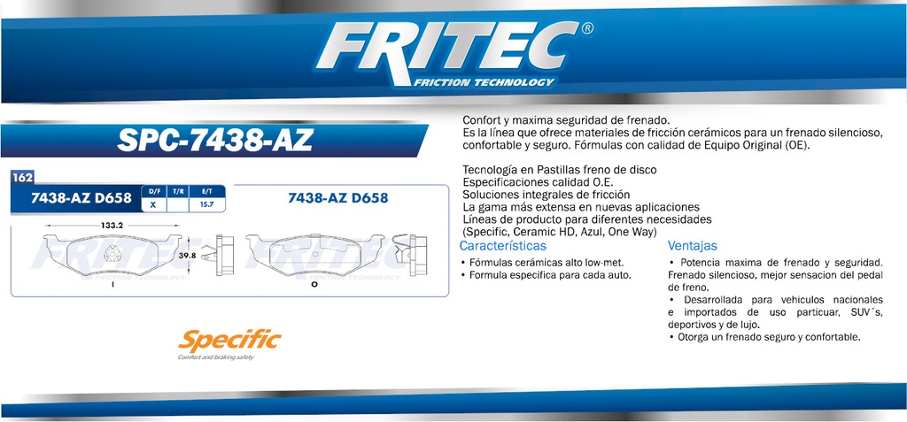 BALATA TRASERO DG STRATUS 4L 2.4 1995-2005