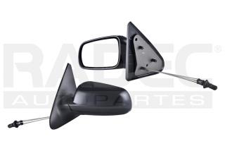 ESPEJO VW POINTER 2PTAS 00-09 IZQ C/CONTROL CORRUGADO NGO*
