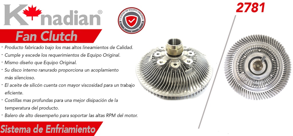 FAN CLUTCH DG DAKOTA 3.9 4.7 5.2 5.7 97-01