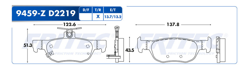 BALATA TRASERO MZ 3 2.5 L4 19-