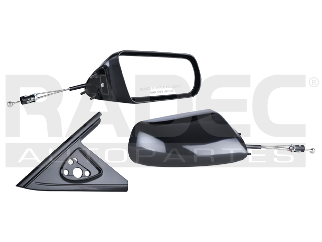 ESPEJO CV CAVALIER 4PTAS 90-94 DER C/BASE C/CONTROL NEGRO