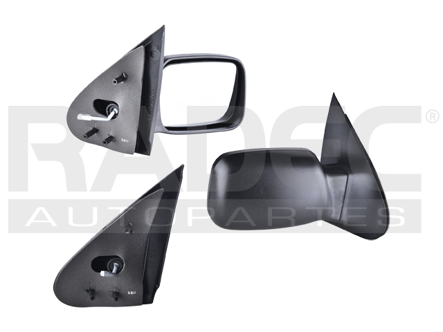 ESPEJO FD COURIER 01-12 DER C/CONTROL CORRUGADO NEGRO