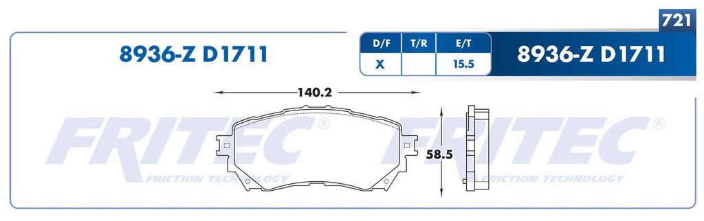 BALATA DELANTERO MZ 6 2.5 L4 14-19