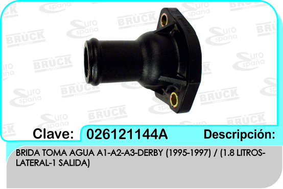 TOMA AGUA VW JETTA GOLF A1 A2 A3 1.8 DERBY
