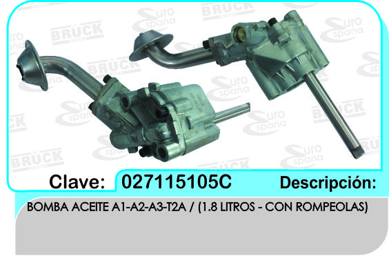 BOMBA ACEITE VW JETTA GOLF A1 A2 A3 POINTER GOL