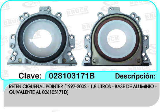 RETEN CIGUEÑAL TRASERO VW POINTER