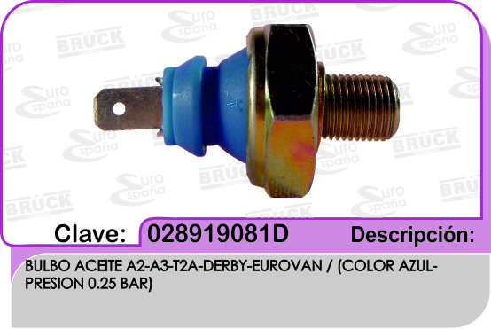 BULBO ACEITE VW A2 A3 DERBY EUROVAN