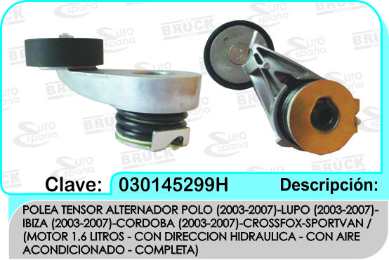 POLEA TENSORA ALTERNADOR VW POLO