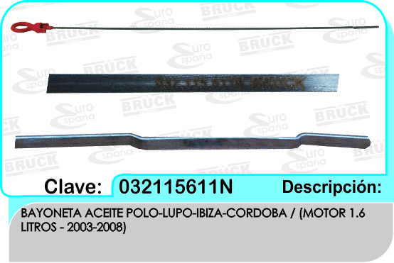 BAYONETA ACEITE VW POLO 1.6 03-08