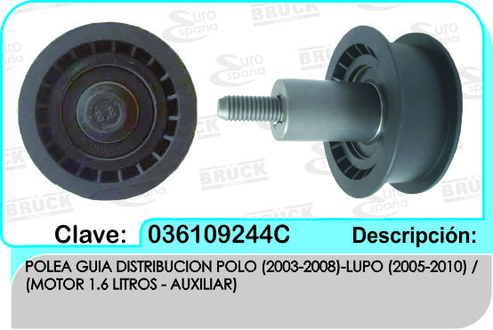 POLEA TENSORA DISTRIBUCION VW GOL POLO LUPO CROSFOX