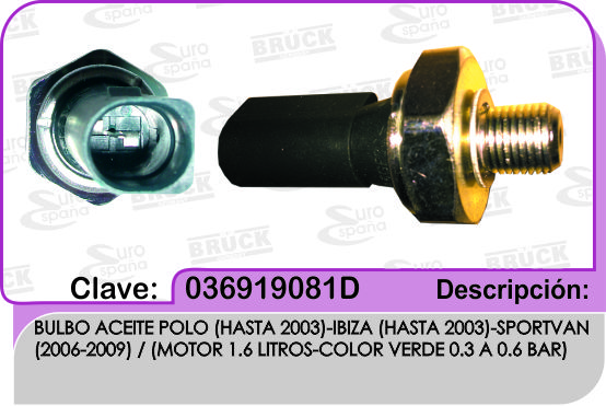 BULBO ACEITE VW GOL POLO