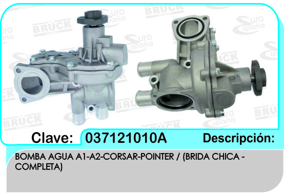 BOMBA AGUA VW A1 A2 A3 POINTER BRIDA  COMPLETA C/BASE