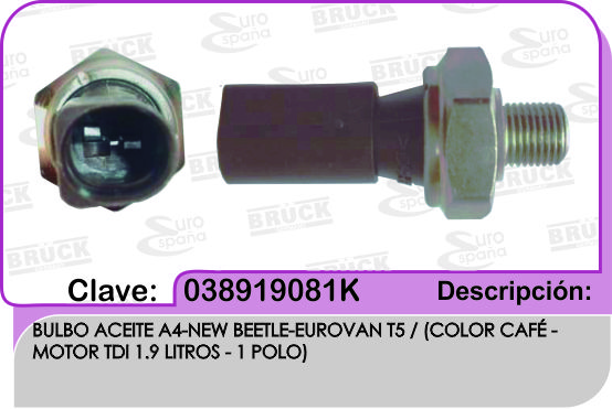 BULBO ACEITE VW JETTA A4 BEETLE 1.8 1.9 TDI