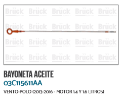 BAYONETA ACEITE VW VENTO POLO 1.4 1.6