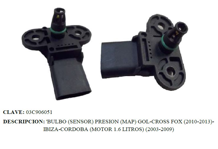 SENSOR MAP VW GOL CROSS FOX 10-13 IBIZA-CORDOBA 03-09