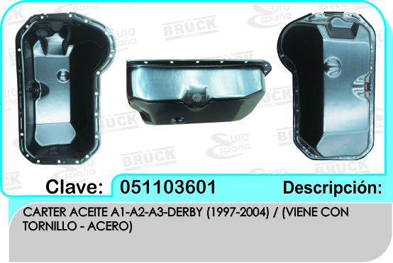 CARTER ACEITE VW A2 A3 DERBY C/TORNILLO